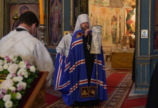 Накануне праздника Вознесения Господня митрополит Савва совершил всенощное бдение в Софийском Успенском соборе Вологды