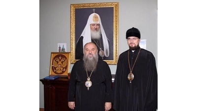 Епископ Флавиан побывал на приеме у Управляющего делами Московской Патриархии митрополита Варсонофия