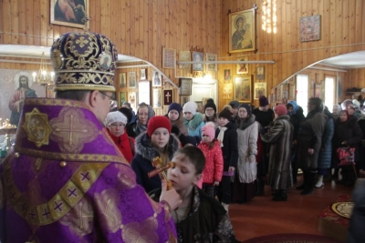 Епископ Флавиан совершил Литургию в храме преподобного Сергия Шухтомского поселка Суда