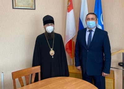Епископ Игнатий и глава Белозерского района Евгений Шашкин обсудили вопросы взаимного сотрудничества