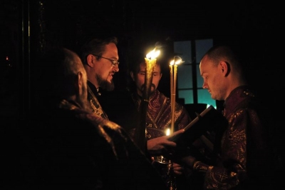 В Прощеное воскресенье епископ Флавиан совершил вечерню и чин прощения в кафедральном соборе Череповца