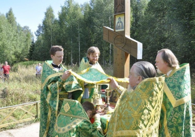 Епископ Флавиан совершил Литургию на месте подвигов преподобного Гурия Шалочского