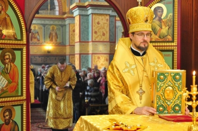 В Неделю сыропустную епископ Флавиан совершил богослужение в кафедральном соборе Череповца