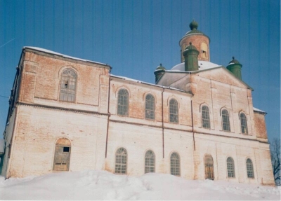 В селе Косково Кичменгско-Городецкого района восстанавливается Георгиевский храм с уникальной настенной росписью