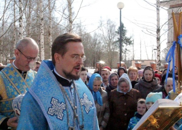 В праздник Благовещения Пресвятой Богородицы епископ Флавиан совершил Литургию в кафедральном соборе Афанасия и Феодосия в Череповце