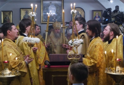 Епископ Флавиан принял участие в соборном служении всенощного бдения накануне престольного праздника города Бари
