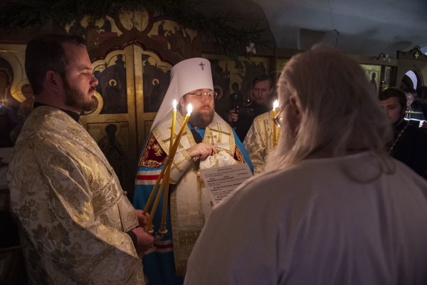 Накануне Рождества Христова митрополит Игнатий в Спасо-Прилуцком монастыре совершил монашеский постриг (Видео)