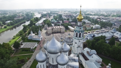 Снят и смонтирован первый фильм из цикла «Полеты над Северной Фиваидой»: Соборная горка, Софийский собор, Вологодский кремль