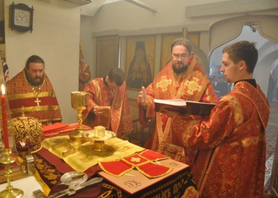 Во вторник Светлой седмицы епископ Флавиан совершил Божественную литургию в соборном храме Успения Божией Матери города Белозерска