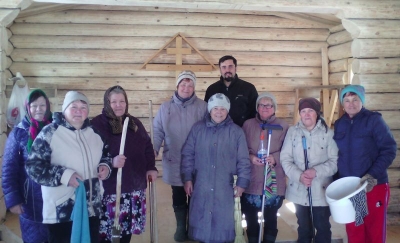 Община строящегося храма Святителя Николая поселка Новое готовится к празднику Пасхи