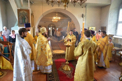 Епископ Игнатий совершил Литургию в Александро-Невском храме г.Вологды