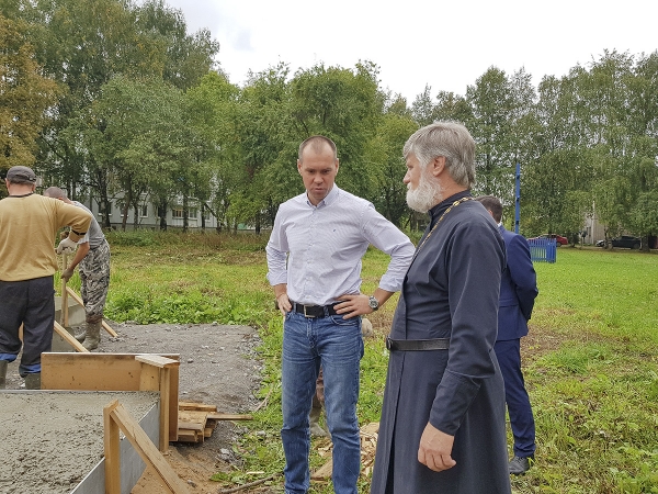 В поселке Непотягово залили фундамент будущего храма