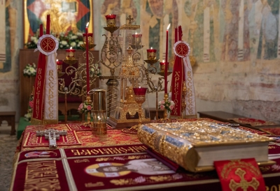 В праздник Светлого Христова Воскресения митрополит Савва совершил Пасхальную великую вечерню в Софийском соборе Вологды