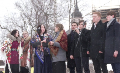Студенты Вологодской духовной семинарии приняли участие в фестивале «В снегах Кириллова»