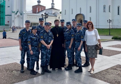 Иерей Сергий Зяблицкий провёл экскурсию для курсантов в Софийском соборе