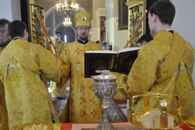 Епископ Флавиан совершил Божественную литургию в день празднования Торжества Православия