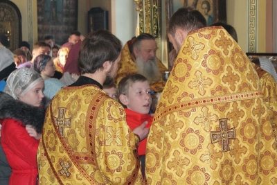 Воспитанники воскресной школы Богородицерождественского собора города Вологды причастились Святых Христовых Таин