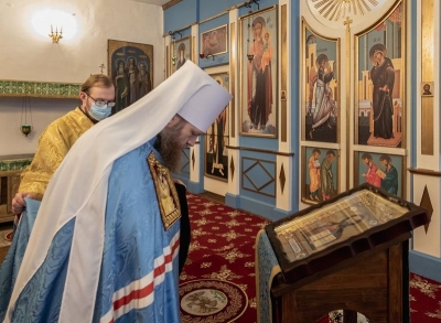 Митрополит Савва совершил Литургию в Свято-Успенском Александро-Куштском монастыре