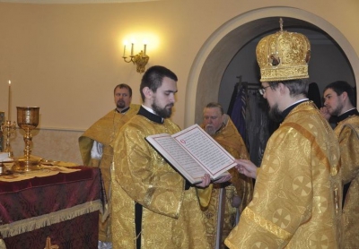 Епископ Флавиан совершил Божественную литургию в праздник Торжества Православия