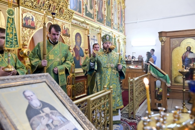 В храме Константина и Елены города Вологды митрополит Игнатий накануне празднования Толгской иконы Божией Матери совершил всенощное бдение