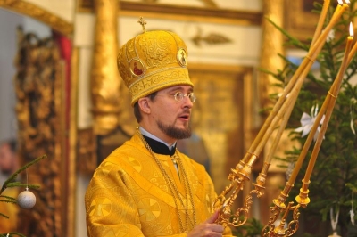 В праздник Обрезания Господня епископ Флавиан совершил архиерейское богослужение в Казанском соборе Устюжны
