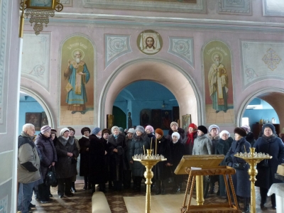 Для паломников из Союза пенсионеров России организована экскурсия в Андреевском храме города Вологды