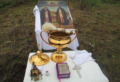 Прихожане строящегося в Соколе храма преподобного Амфилохия Глушицкого отметили свой первый престольный день