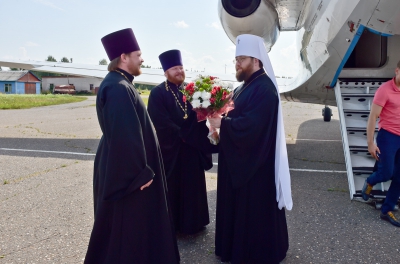 Глава Вологодской митрополии митрополит Вологодский и Кирилловский Игнатий прибыл с трехдневным визитом в Великоустюжскую епархию