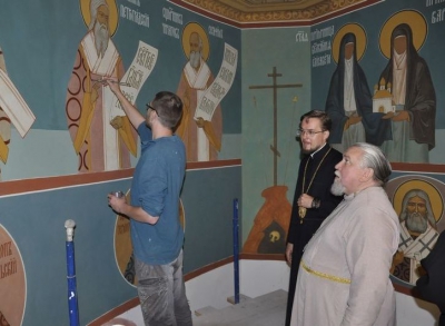 Епископ Флавиан осмотрел верхний храм кафедрального собора города Череповца
