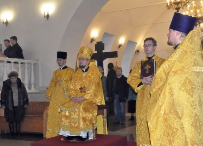 Епископ Флавиан совершил Литургию в Рождественском храме Череповца