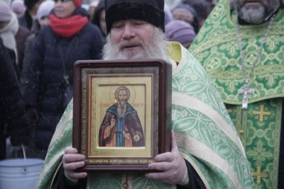 В Воскресенском соборе города Череповца прошла Литургия в день преставления преподобного Филиппа Ирапского