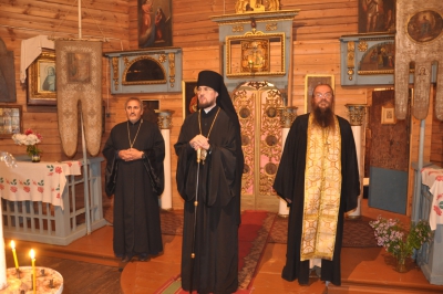 20 августа епископ Флавиан совершил всенощное бдение в селе Новокемский