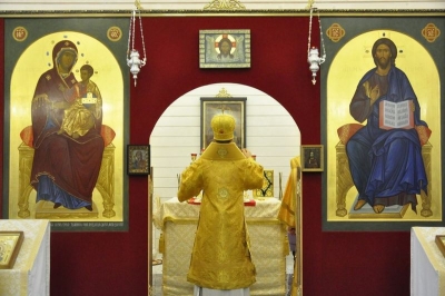 Епископ Флавиан возглавил богослужение в Сергиевском храме города Череповца