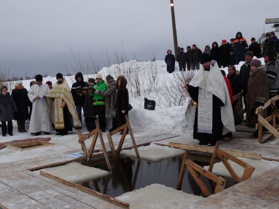 Сокольчане встретили праздник Крещения Господня на реке Глушице