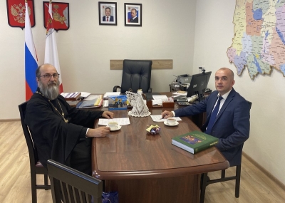Руководитель социального отдела епархии обсудил с начальником Департамента социальной защиты населения Вологодской области дальнейшее сотрудничество