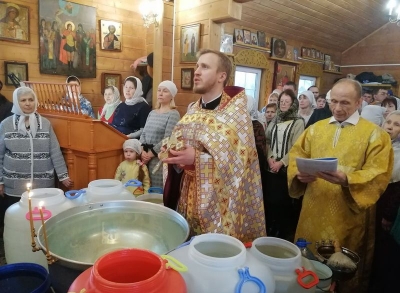 Сокольчане приняли участие в праздничном богослужении в день Богоявления