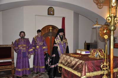 Епископ Флавиан совершил богослужение в кафедральном соборе Афанасия и Феодосия Череповецких