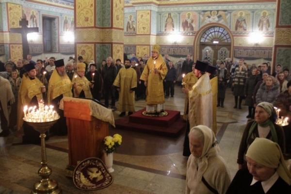 Епископ Флавиан совершил всенощное бдение накануне дня памяти мученика Севастиана