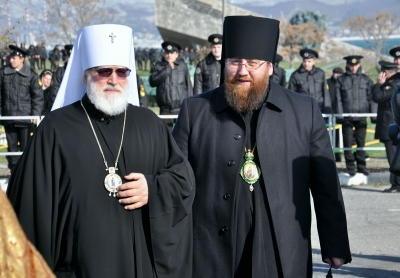 Епископ Игнатий принял участие в чине освящения закладного камня в основание нового кафедрального собора в Новороссийске