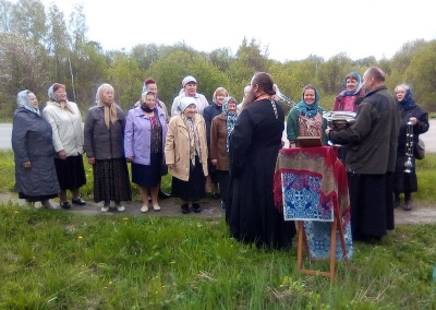 В Кириллове помолились на месте уничтоженного Никольского храма