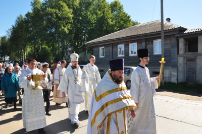 В праздник Преображения Господня епископ Флавиан совершил Божественную литургию в Успенском храме г. Белозерска