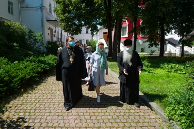 Митрополит Игнатий и епископ Феофилакт провели совещание по реставрации церкви Воскресения Андреевского монастыря в Москве