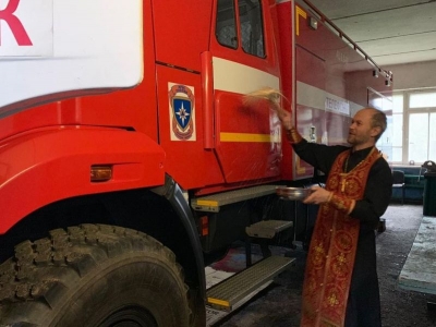 Состоялось освящение здания пожарной части в городе Белозерске