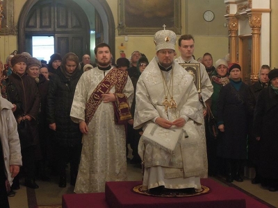 В Димитриевскую родительскую субботу епископ Флавиан возглавил богослужение в Воскресенском соборе города Череповца