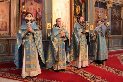 1 сентября студенты и преподаватели семинарии молились за Божественной литургией в Софийском кафедральном соборе