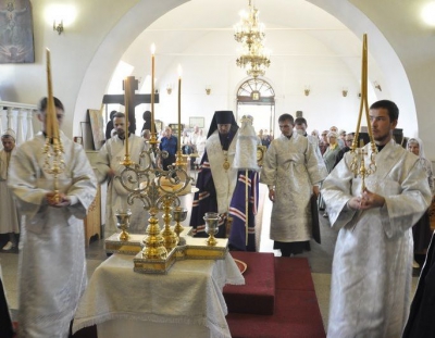 Епископ Флавиан возглавил всенощное бдение в праздник Преображения Господня