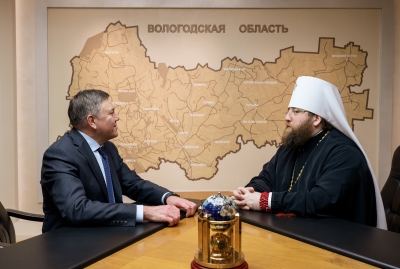 Глава Вологодской митрополии и Губернатор Вологодской области провели рабочую встречу в Правительстве области