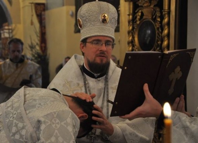 Епископ Флавиан совершил богослужение в Архиерейском Воскресенском подворье накануне Рождества Христова