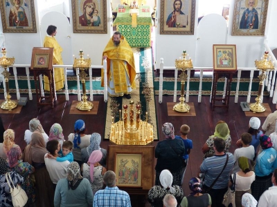 В отреставрированном Троицком соборе Горицкого монастыря возобновились богослужения