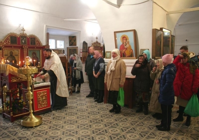 Пациенты психоневрологического интерната города Вологды побывали в храме апостола Андрея Первозванного